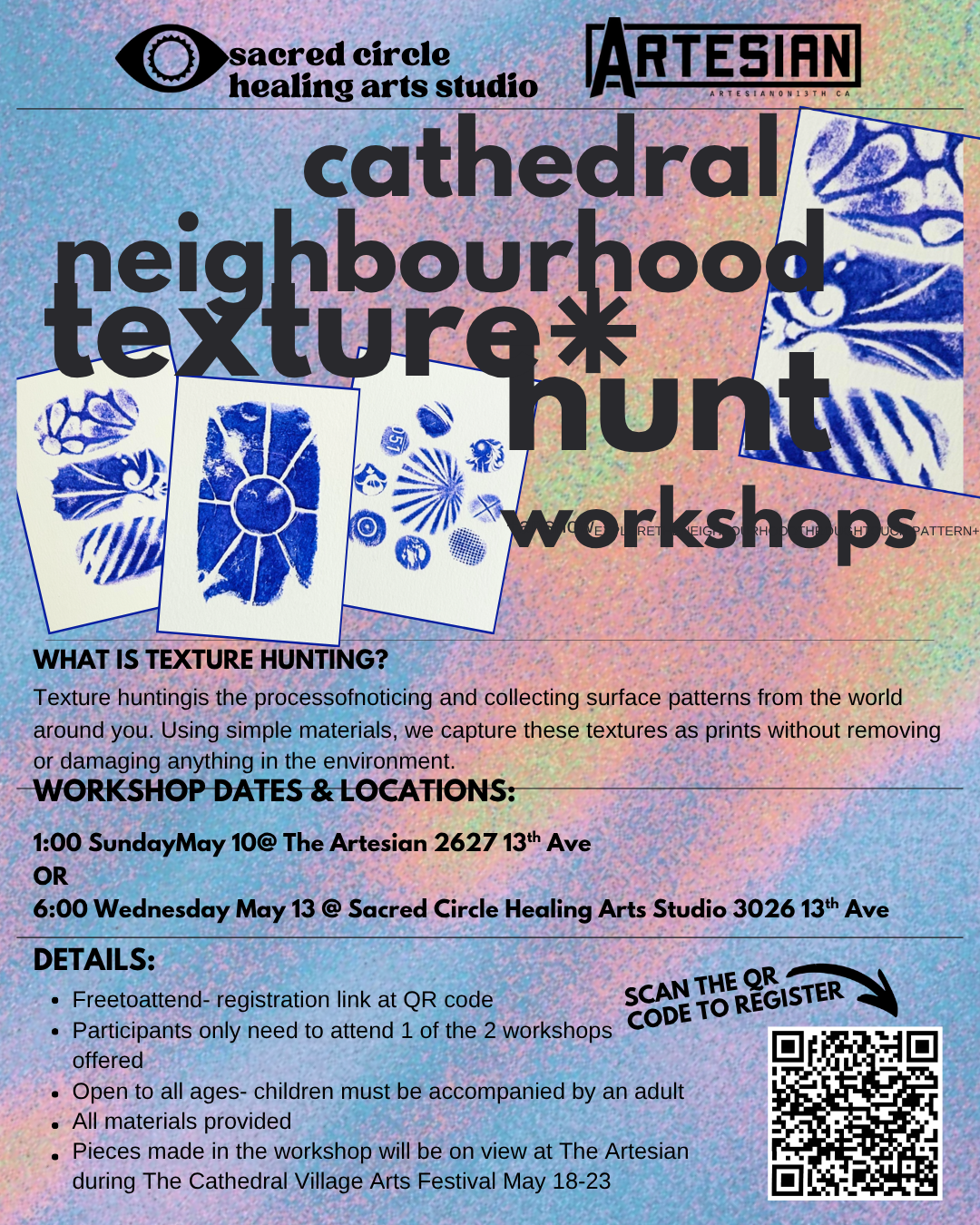 Cathedral Neighbourhood Texture Hunt: Workshop + Art Show