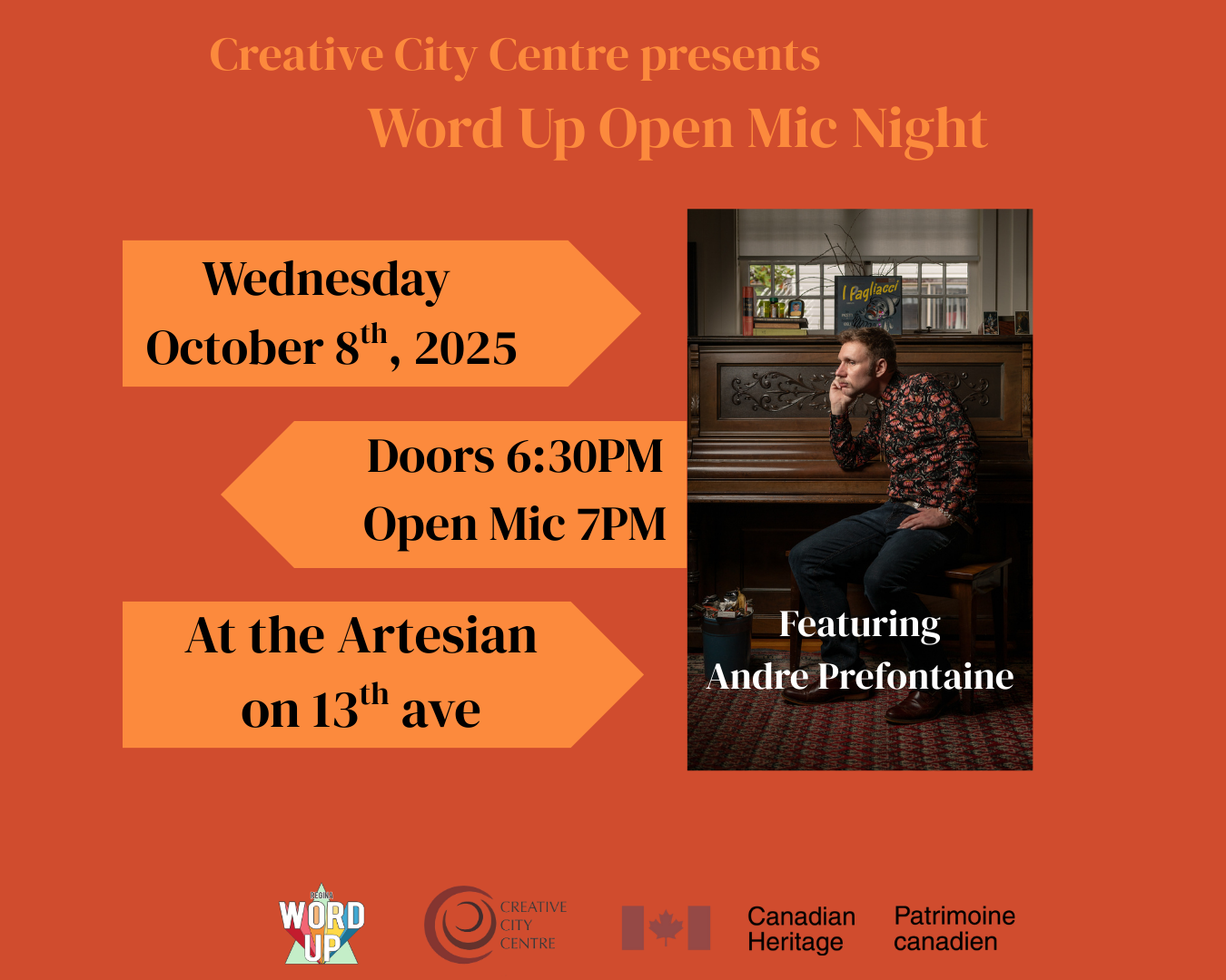 Culture Days: Creative City Centre presents Regina Word Up Open Mic Night!