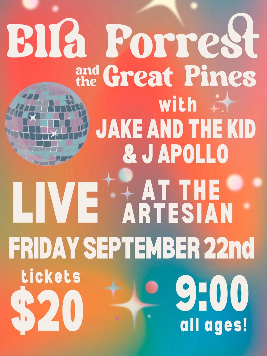 Ella Forrest & the Great Pines Dreams Single Release with special guests Jake & the Kid and J Apollo