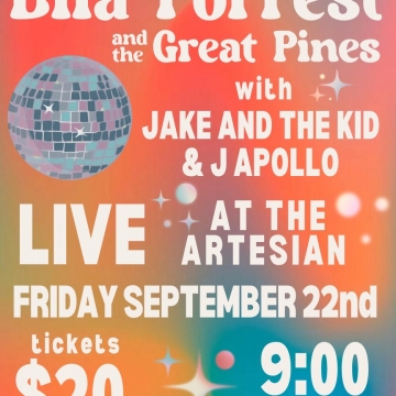 Ella Forrest & the Great Pines Dreams Single Release with special guests Jake & the Kid and J Apollo