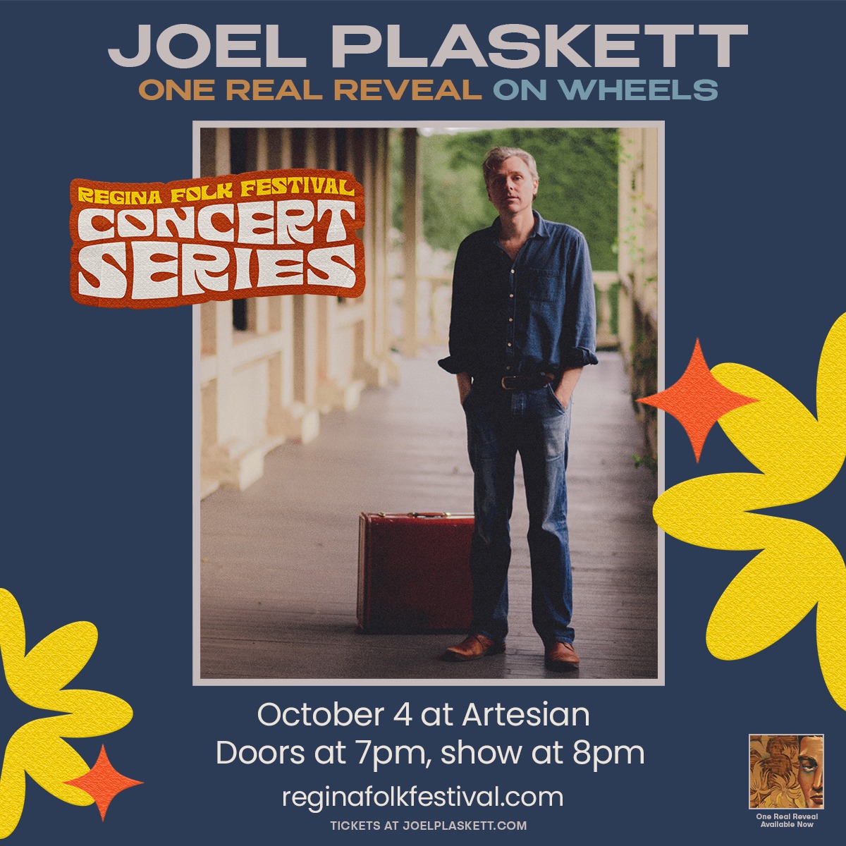 Regina Folk Festival Presents: JOEL PLASKETT - ONE REAL REVEAL ON WHEELS at Artesian **SOLD OUT**