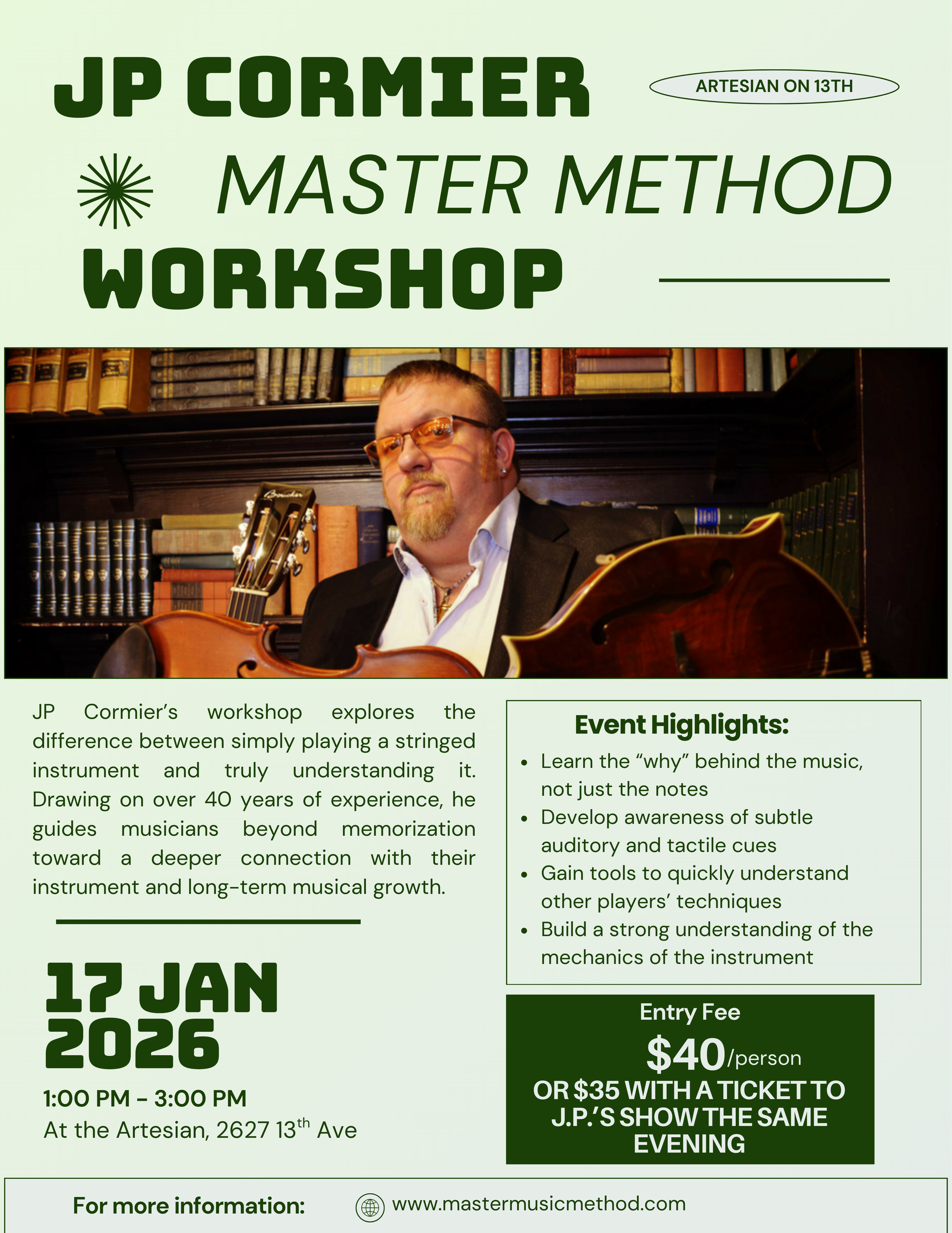 J.P. Cormier Master Method Workshop