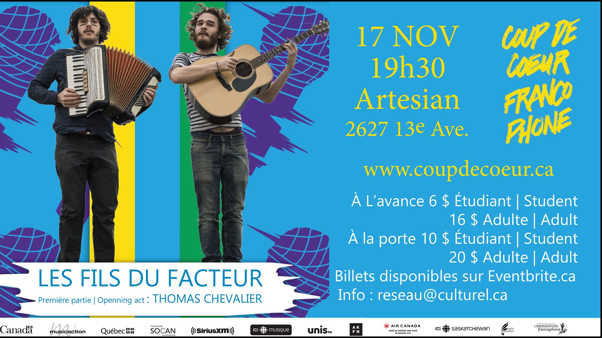 Les Fils du Facteur- Spectacle Coup de coeur francophone 2019