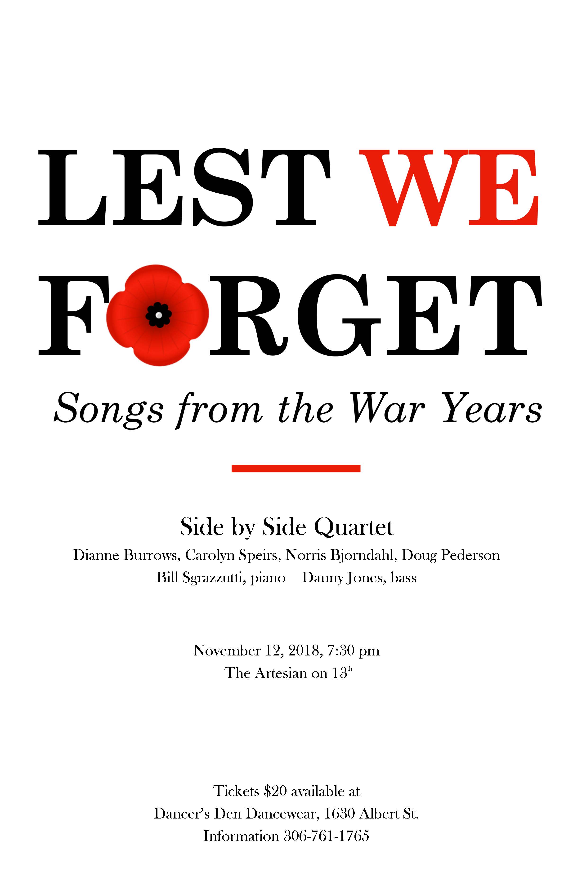 Lest We Forget - Songs From the War Years