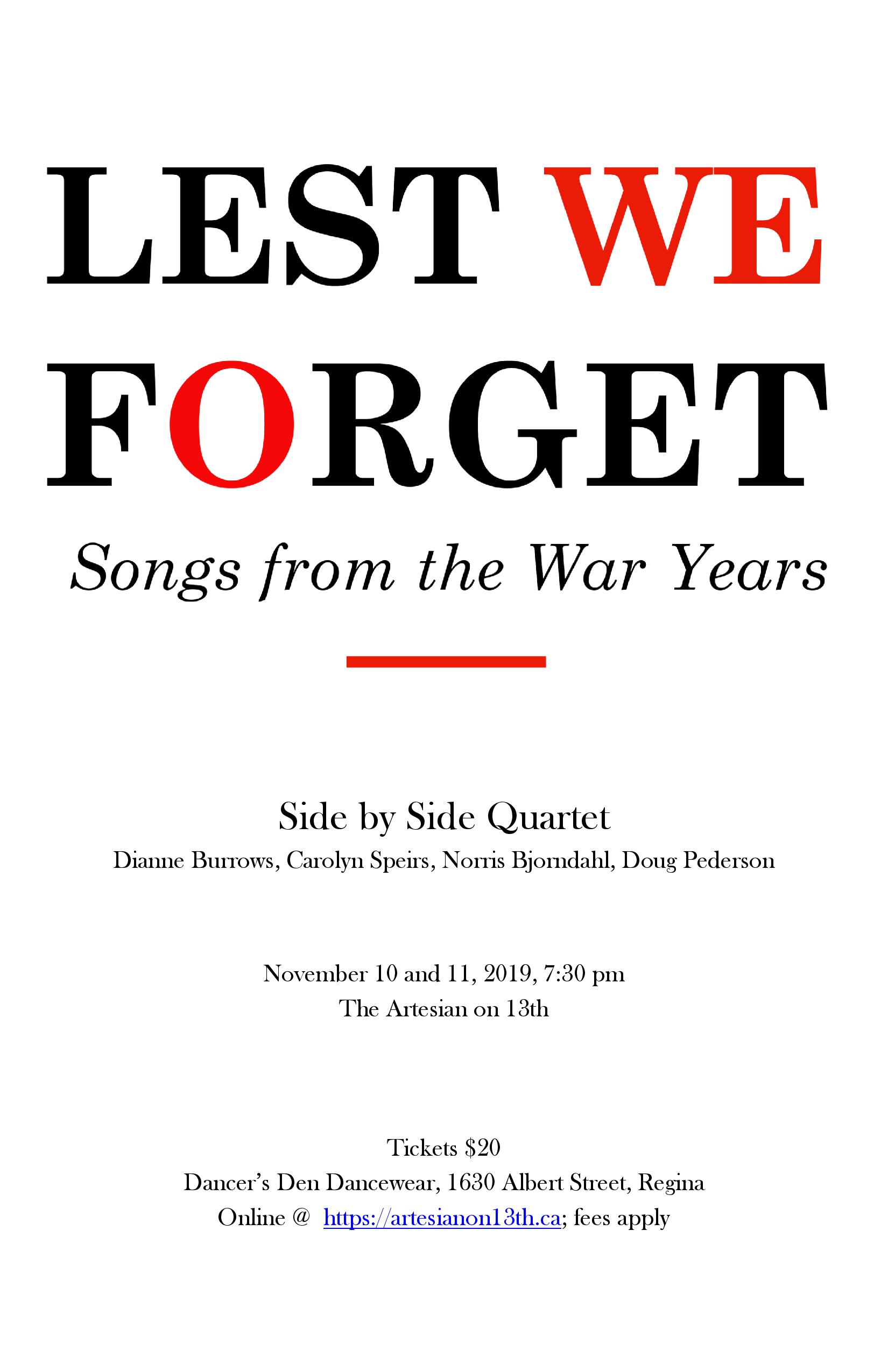 Lest We Forget - Songs From the War Years