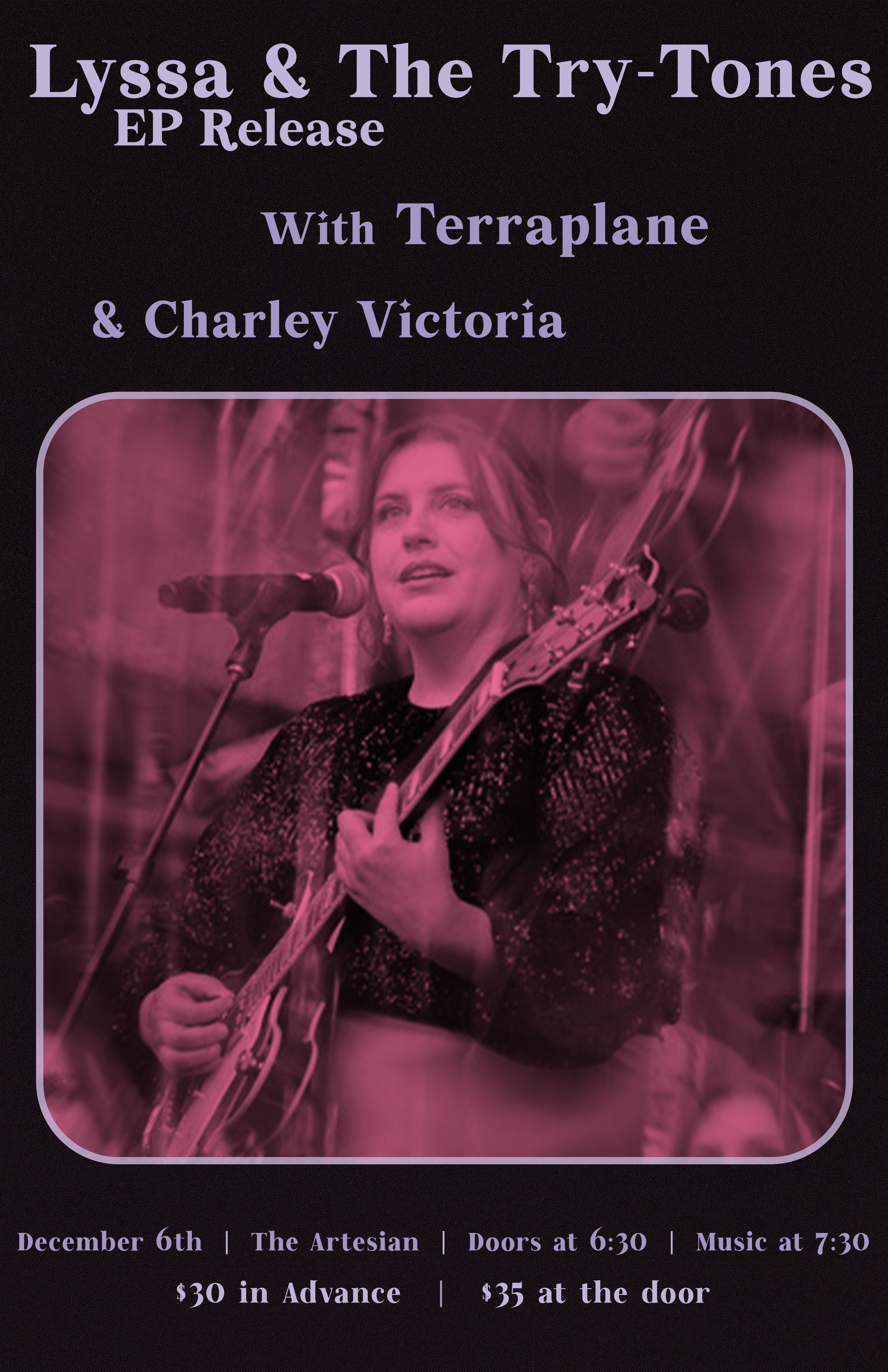  Lyssa & The Try-Tones with special guests Terraplane & Charley Victoria