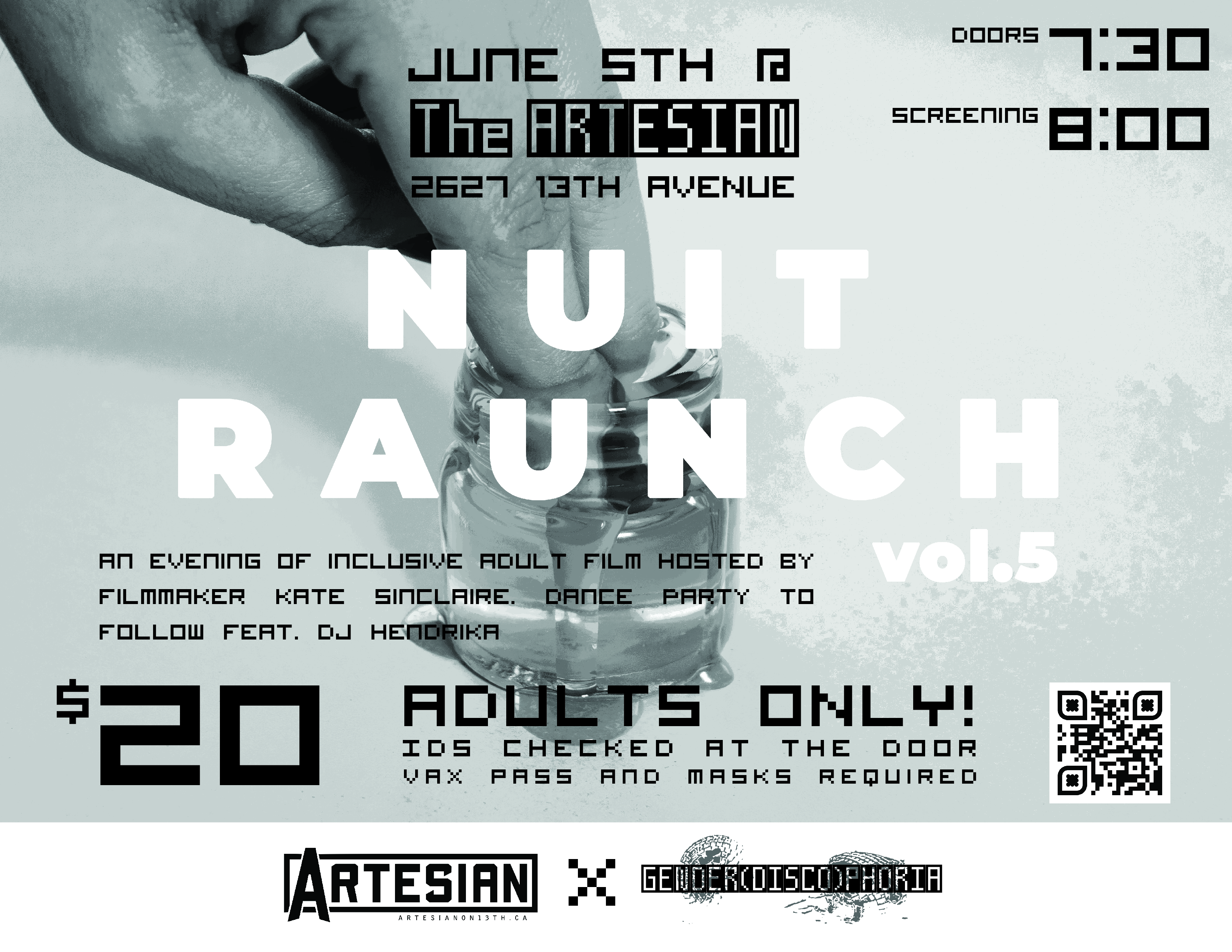 Nuit Raunch (19+) Presented by Gender(disco)phoria and The Artesian