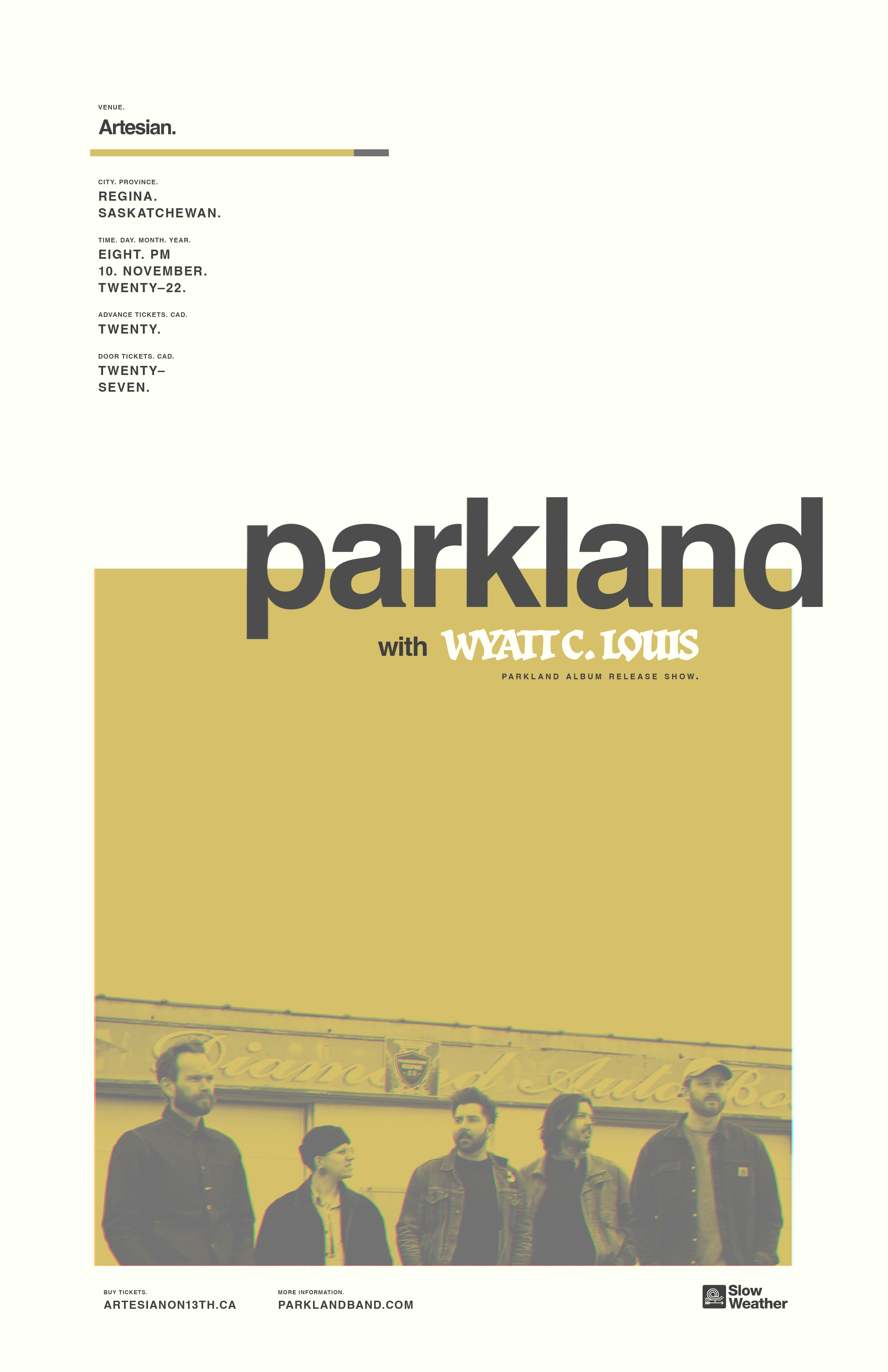 Parkland Album Release Show with special guest Wyatt C. Louis
