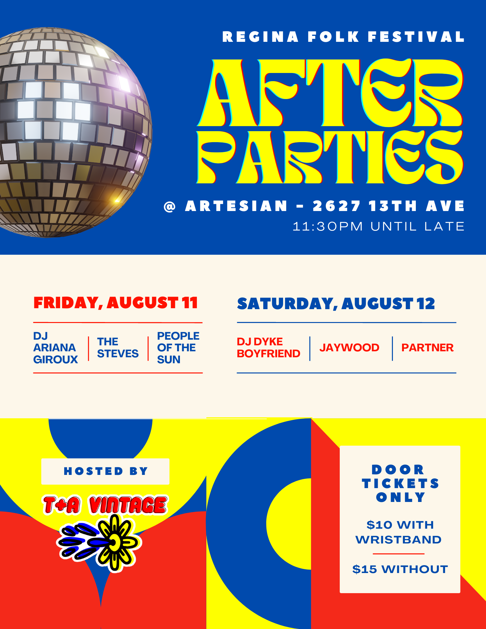 Regina Folk Fest After Parties 2023