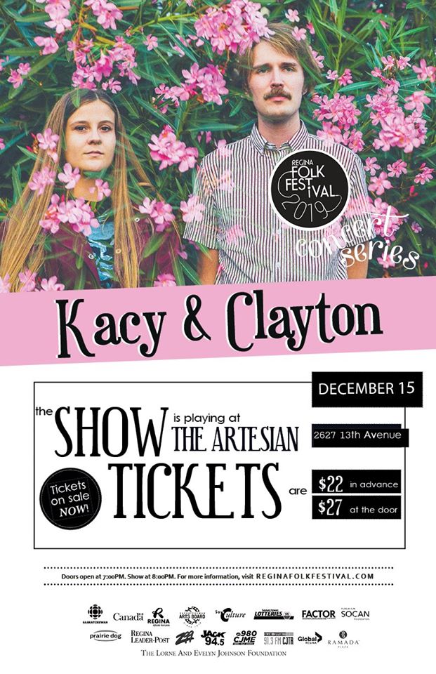 Regina Folk Festival presents Kacy & Clayton with Ellen Froese