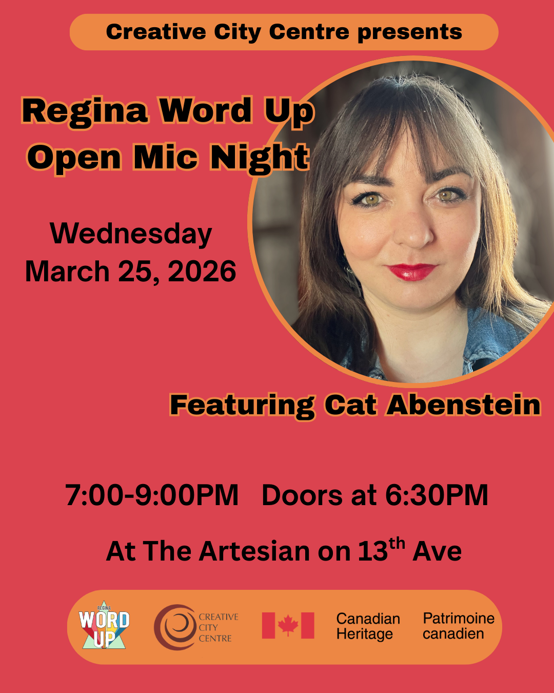 Regina Word Up Open Mic Night Featuring Cat Abenstein