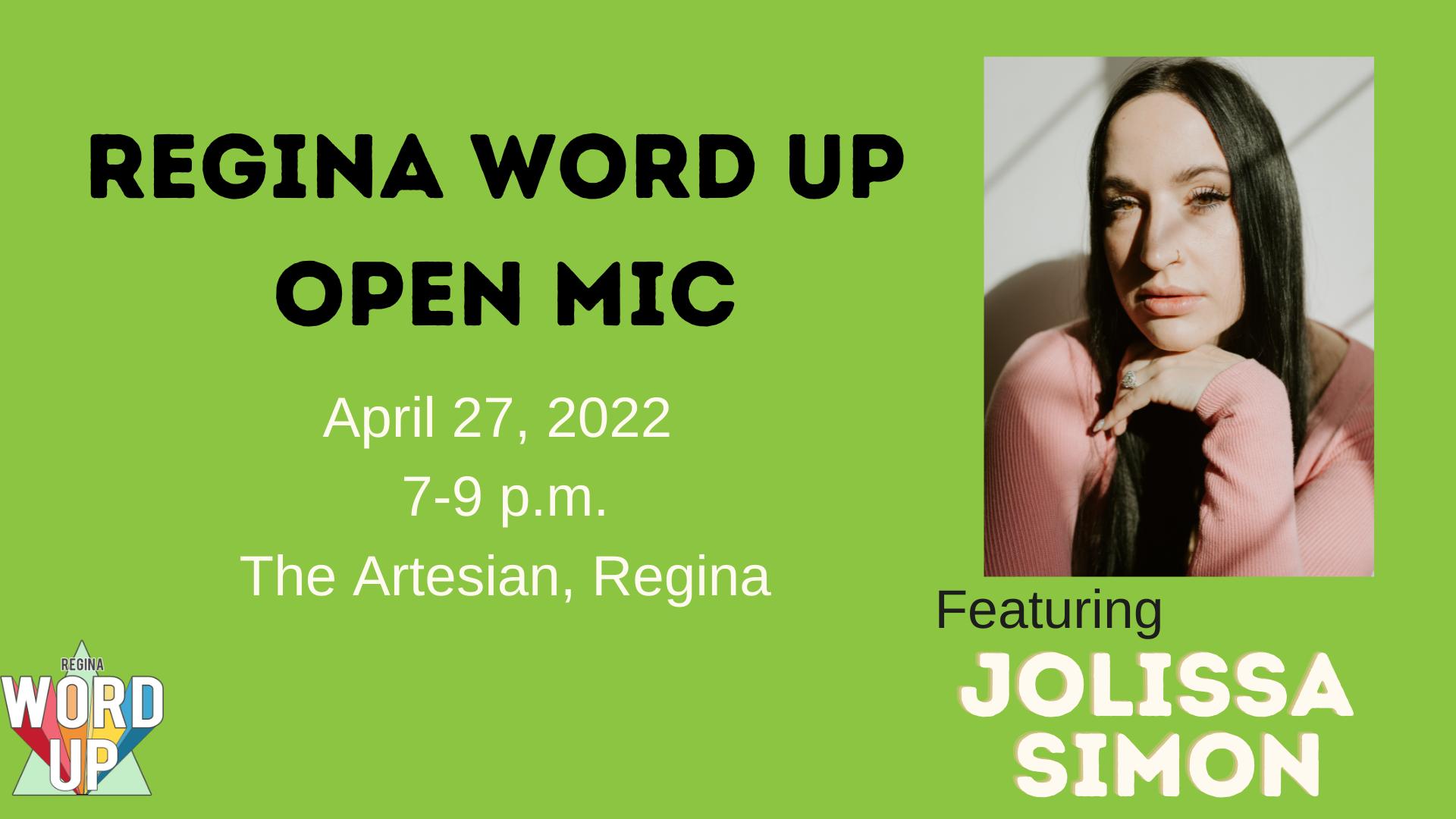 Regina Word Up Open Mic featuring Jolissa Simon