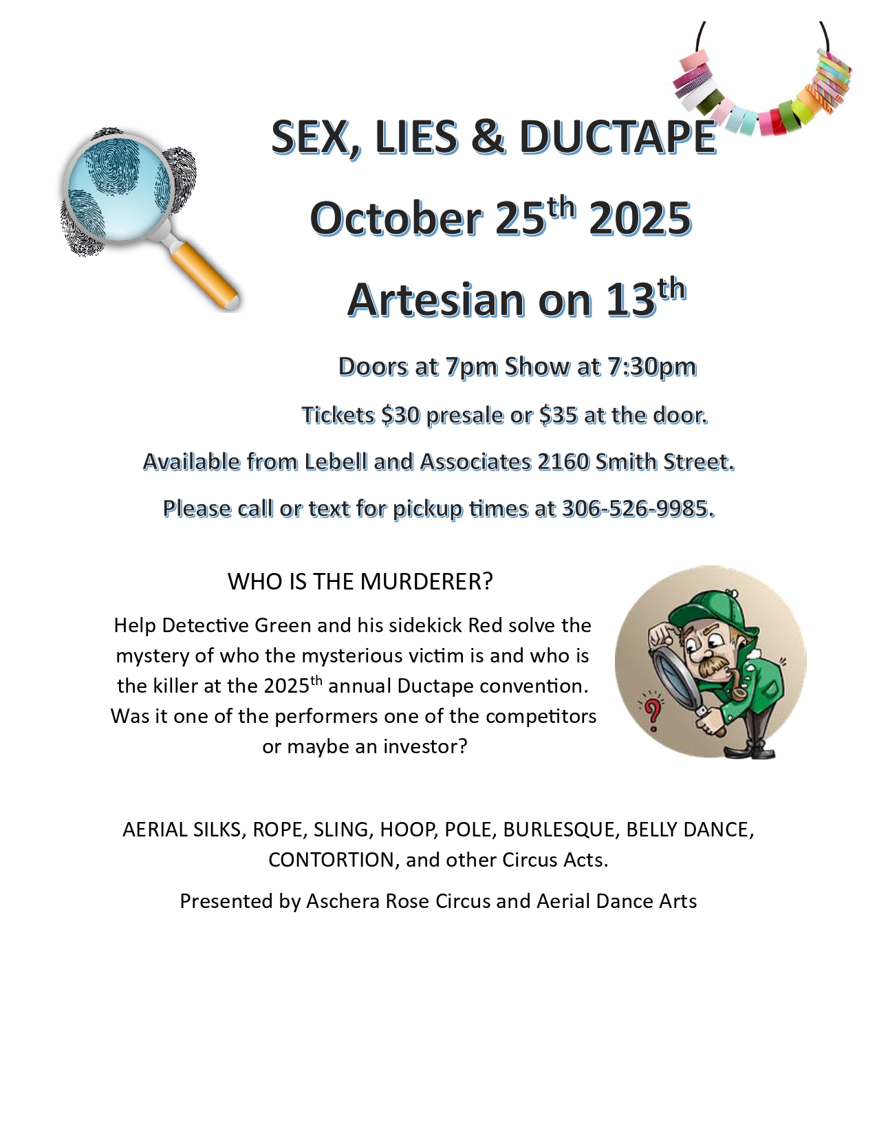 Aschera Rose Circus & Aerial Dance Arts presents: Sex, Lies, & Duct Tape