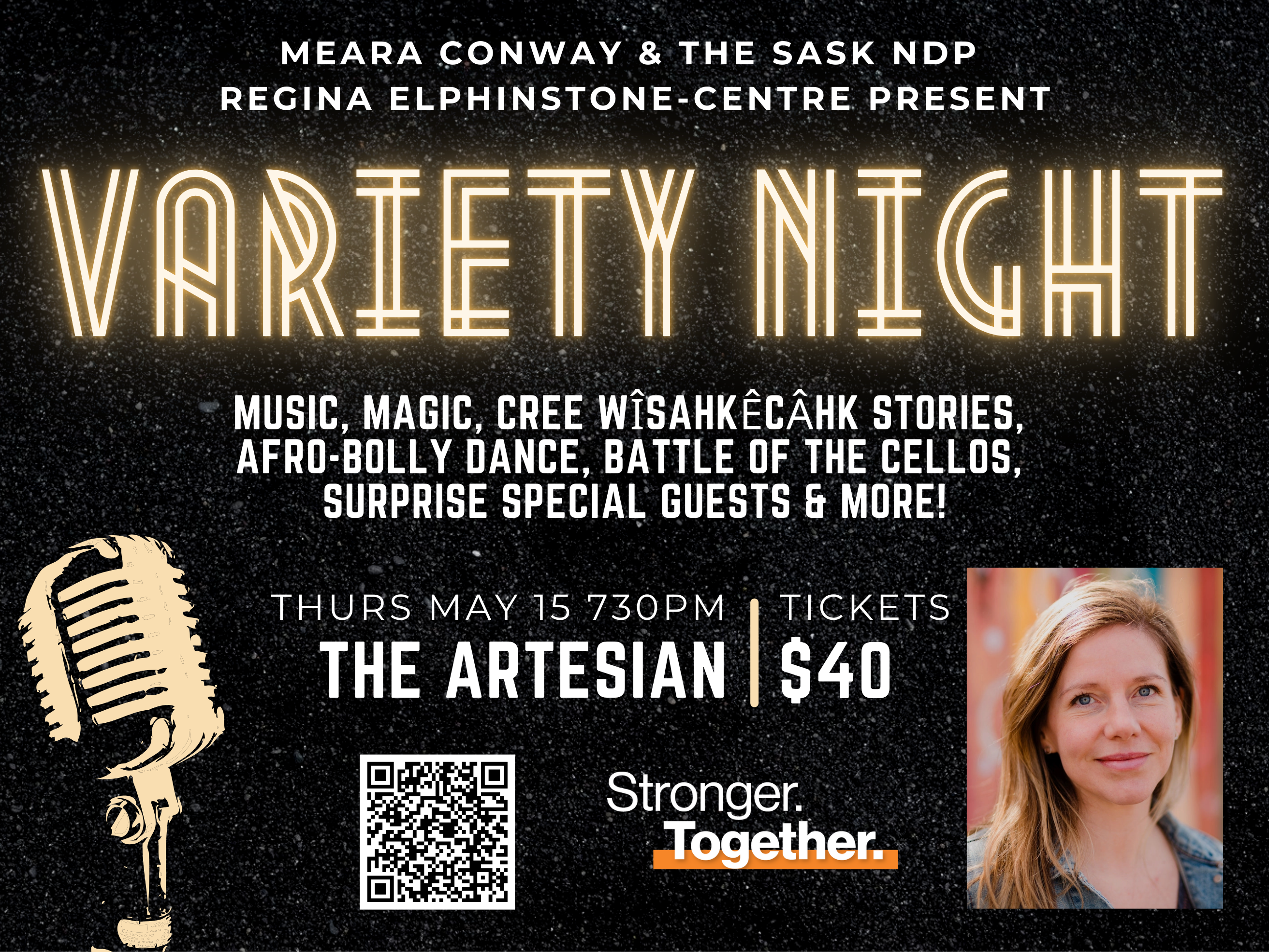Variety Night presented by Meara Conway & The Sask NDP Regina Elphinstone-Centre