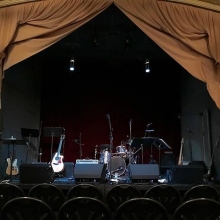 The stage is set for Karrnnel tonight. Seven piece band! There are still a few tickets left at the door, so get down here, #YQR! .
.
.
.
.
#fiddle #violin #livemusic #SKMB #CopperFiddle